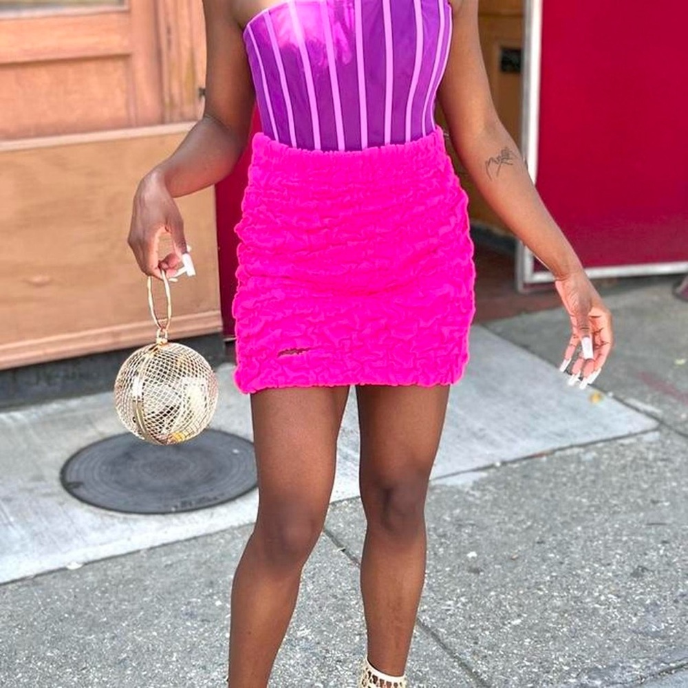 Hanifa Isla Mini Knit Skirt